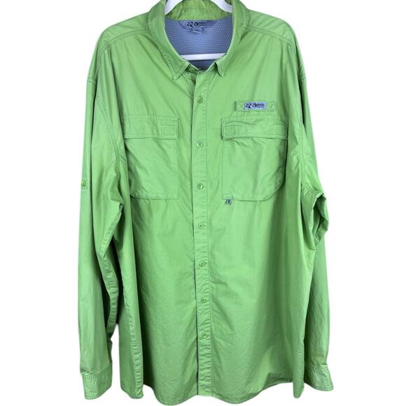 GUIDE SERIES Mens Vented Long Sleeve Hunting Shirt Sz 3XLT Green *FLAW* - Picture 1 of 9